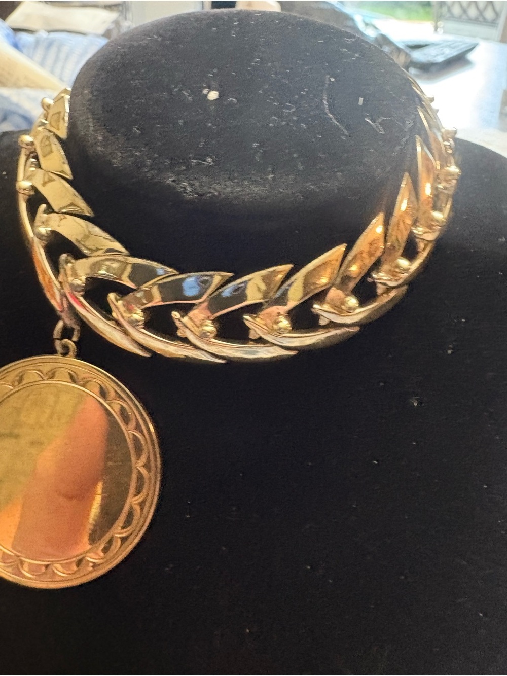 Coro vintage bracelet chevron pattern